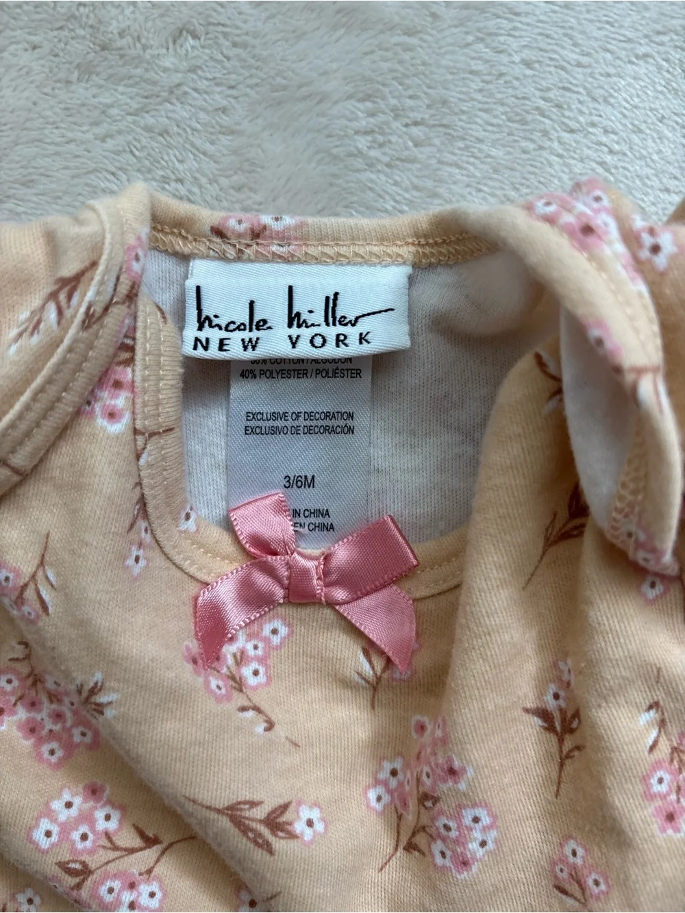Baby girl lot 6 piece set matching sleep sack tops bottoms 3-6 month EUC NWOT